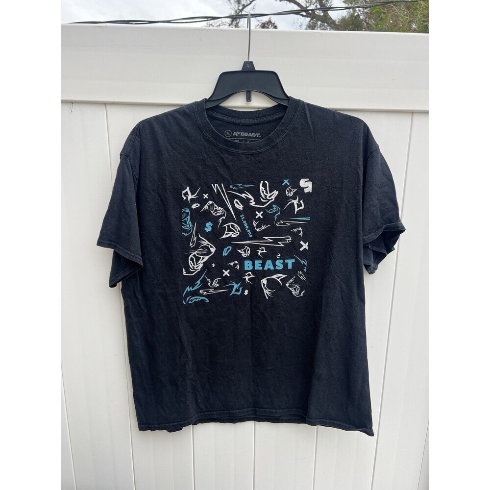 Mr. Beast T-Shirt Size XL Limited Edition $1m Short Sleeve